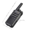 1 Pair RETEVIS RT68 2W 16CHS FRS Two Way Radio Handheld Walkie Talkie, US Plug(Black)