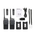 1 Pair RETEVIS RB617 PMR446 16CHS License-free Two Way Radio Handheld Walkie Talkie, EU Plug(Black)