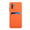 For Xiaomi Redmi Note 10 5G Card Slot Design Shockproof TPU Protective Case(Orange)
