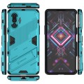 For Xiaomi Redmi K40 Gaming Punk Armor 2 in 1 PC + TPU Shockproof Case with Invisible Holder(Blue)