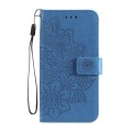 For Xiaomi Redmi K40/K40 Pro/Poco F3/ Mi 11i 7-petal Flowers Embossing Pattern Horizontal Flip PU Le