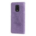 For Xiaomi Redmi Note 9s/Note 9 Pro 4G/Note 9 Pro Max 7-petal Flowers Embossing Pattern Horizontal F