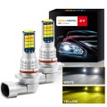 2 PCS V6 9006 DC9-36V 30W 3000LM IP65 Car LED Double Color Fog Light with 30LEDs SMD-2525 Lamp