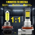 2 PCS V6 H11 DC9-36V 30W 3000LM IP65 Car LED Double Color Fog Light with 30LEDs SMD-2525 Lamp