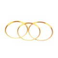 A5819-02 5 PCS Car Gold Air Conditioner Air Outlet Decorative Ring for Mercedes-Benz