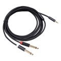 3683 3.5mm Male to Dual 6.35mm Male Audio Cable, Cable Length:3m(Black)