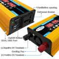 Tang II Generation 12V to 220V 4000W Modified Square Wave Car Power Inverter(Yellow)
