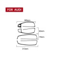 Car Carbon Fiber Glass Lifter Short Style Decorative Sticker for Audi A6 S6 C7 A7 S7 4G8 2012-2018 R