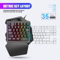 HXSJ P8+V100+A883 Keyboard Mouse Converter + One-handed Keyboard + Programming Gaming Mouse Set