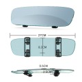 3R-338 Curved Mirror 270mm Car Rearview Retrofit Frameless Clear Large Mirror(Blue)