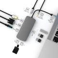 Basix BL10V 10 in 1 USB-C / Type-C to RJ45 + VGA + HDMI + 3.5mm AUX + SD / TF Card Slot + PD USB-C /
