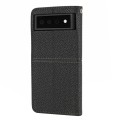 For Google Pixel 6 Pro Woven Texture Stitching Magnetic Horizontal Flip PU Leather Case with Holder