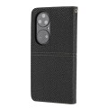 For Huawei P50 Pro Woven Texture Stitching Magnetic Horizontal Flip PU Leather Case with Holder & Ca