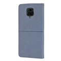 For Xiaomi Redmi Note 9 Pro Max Woven Texture Stitching Magnetic Horizontal Flip PU Leather Case wit