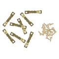 A6299 300 in 1 RV High-bow Double-sided Serrated Hanger Hooks with Self-tapping Screws(Gold)