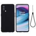 For OnePlus Nord CE 5G Pure Color Liquid Silicone Shockproof Full Coverage Case(Black)