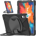 For Lenovo Tab P11 Pro 11.5 inch Silicone + PC Protective Case with Holder & Shoulder Strap(Black)