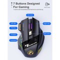 iMICE GW-X7 7-button Silent Rechargeable Wireless Gaming Mouse with Colorful RGB Lights(Black)