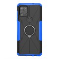 For Motorola Moto G Stylus 5G Armor Bear Shockproof PC + TPU Protective Case with Ring Holder(Blue)