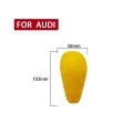 Car Suede Shift Knob Handle Cover for Audi A6 / S6 / A7(2015-2018) , Suitable for Left Driving(Yello