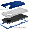 For Google Pixel 4a 5G 3 in 1 Shockproof PC + Silicone Protective Case(Navy Blue + Grey)
