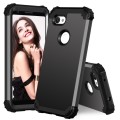 For Google Pixel 3a 3 in 1 Shockproof PC + Silicone Protective Case(Black)