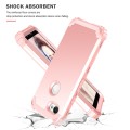 For Google Pixel 3a XL 3 in 1 Shockproof PC + Silicone Protective Case(Rose Gold)