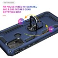For Motorola Moto G30 / G10 Shockproof TPU + PC Protective Case with 360 Degree Rotating Holder(Blue