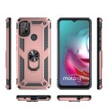 For Motorola Moto G30 / G10 Shockproof TPU + PC Protective Case with 360 Degree Rotating Holder(Rose