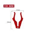 Car Suede Wrap Thong Shape Steering Wheel Decorative Sticker for BMW F Chassis, Left Drive(Wine Red)