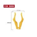 Car Suede Wrap Thong Shape Steering Wheel Decorative Sticker for BMW F Chassis, Left Drive(Yellow)