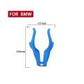 Car Suede Wrap Thong Shape Steering Wheel Decorative Sticker for BMW F Chassis, Left Drive(Sky Blue)