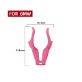 Car Suede Wrap Thong Shape Steering Wheel Decorative Sticker for BMW F Chassis, Left Drive(Pink)
