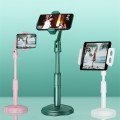 Desktop Stand Mobile Phone Tablet Live Broadcast Stand Telescopic Disc Stand(Pink)