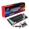 HXSJ V800 68 Keys Type-C Wired Cool Backlight Mechanical Keyboard(Blue Shaft)