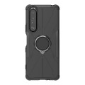For Sony Xperia 1 III Armor Bear Shockproof PC + TPU Protective Case with Ring Holder(Black)