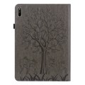 For Huawei MatePad 11 2021 Tree & Deer Pattern Pressed Printing Horizontal Flip PU Leather Case with