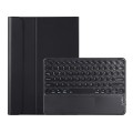 Y0N5-A TPU Tablet Case Lambskin Texture Round Keycap Bluetooth Keyboard Leather Tablet Case with Hol