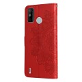For Tecno Spark 6 Go 7-petal Flowers Embossing Pattern Horizontal Flip PU Leather Case with Holder &