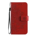 For Tecno Spark 6 Go 7-petal Flowers Embossing Pattern Horizontal Flip PU Leather Case with Holder &