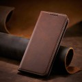 For LG K50 Calf Texture Magnetic Horizontal Flip Leather Case with Holder & Card Slots & Wallet(Brow