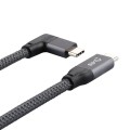 100W USB-C / Type-C Elbow to USB-C / Type-C Male Full-function Data Cable with E-mark, Cable Length: