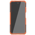 For Xiaomi Redmi 10 Tire Texture Shockproof TPU+PC Protective Case with Holder(Orange)