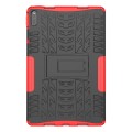 For Huawei MatePad 11 Tire Texture Shockproof TPU+PC Protective Case with Holder(Red)
