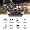 V9 Pro Motorcycle Helmet Bluetooth Walkie-talkie Support FM(Black)