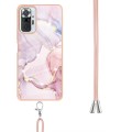 For Xiaomi Redmi Note 10 Pro/Note 10 Pro Max Electroplating Marble Pattern IMD TPU Shockproof Case w