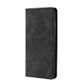 For Infinix Tecno Pop 5 Skin Feel Magnetic Horizontal Flip Leather Case with Holder & Card Slots(Bla