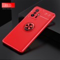 For Xiaomi Mi 11T Metal Ring Holder 360 Degree Rotating TPU Case(Red)