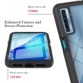 For TCL 20S Starry Sky Solid Color Series Shockproof PC + TPU Protective Case with PET Film(Black)