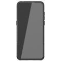 For Alcatel 3L (2021) Tire Texture Shockproof TPU+PC Protective Case with Holder(Black)